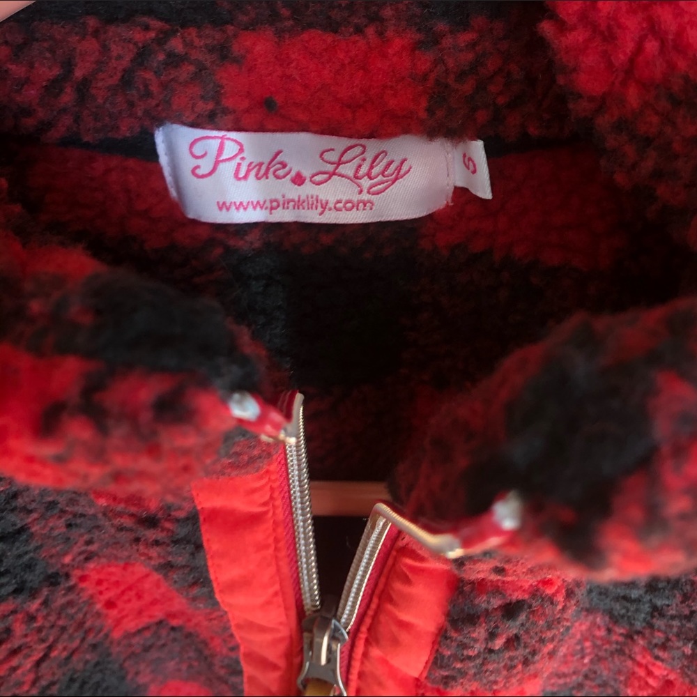 *SOLD ON MERC* Sherpa Buffalo Plaid Pullover - Picture 3 of 8